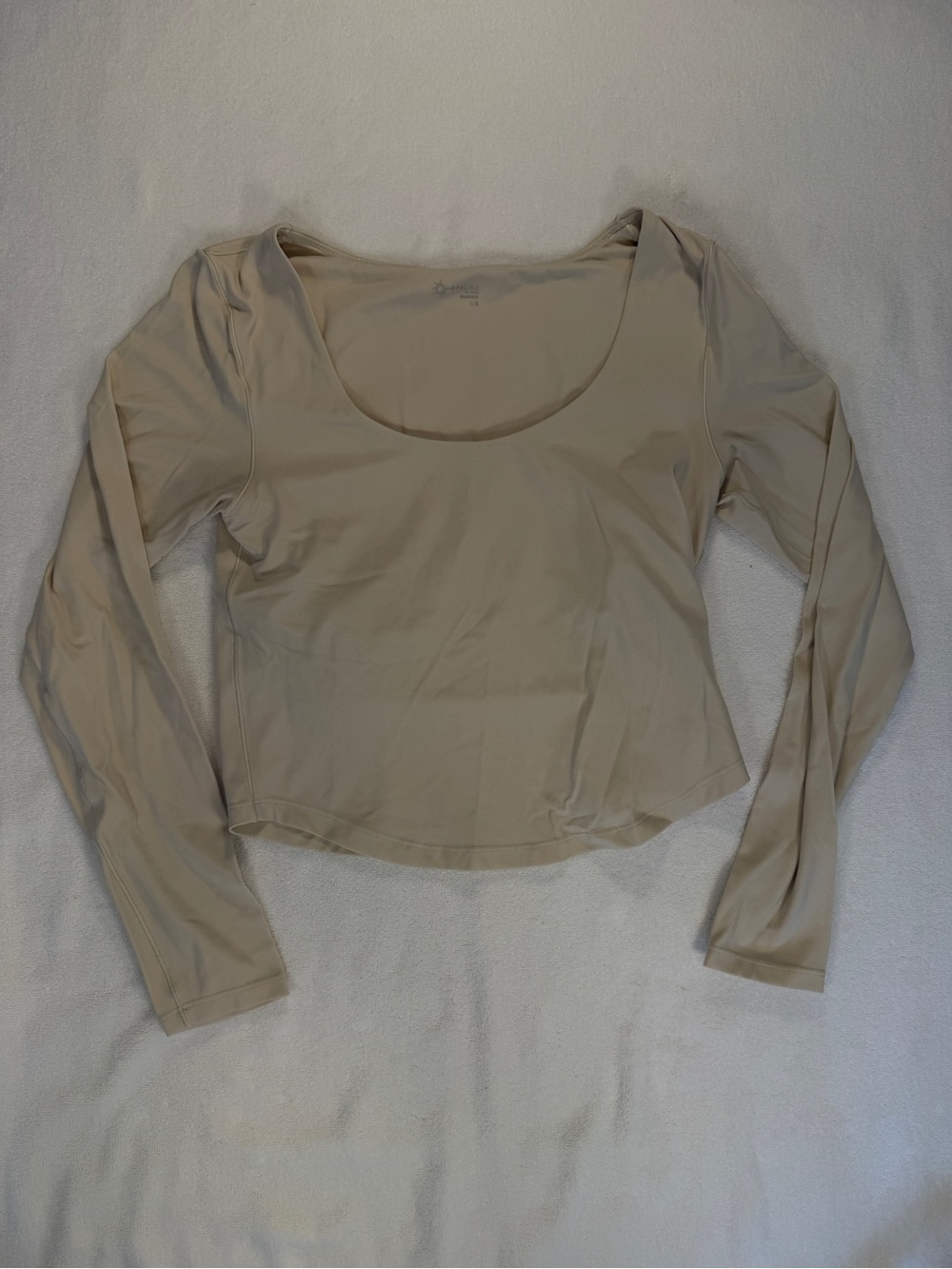 OFFLINE By Aerie Real Me Beige Long Sleeve Activewear Top Womens Large